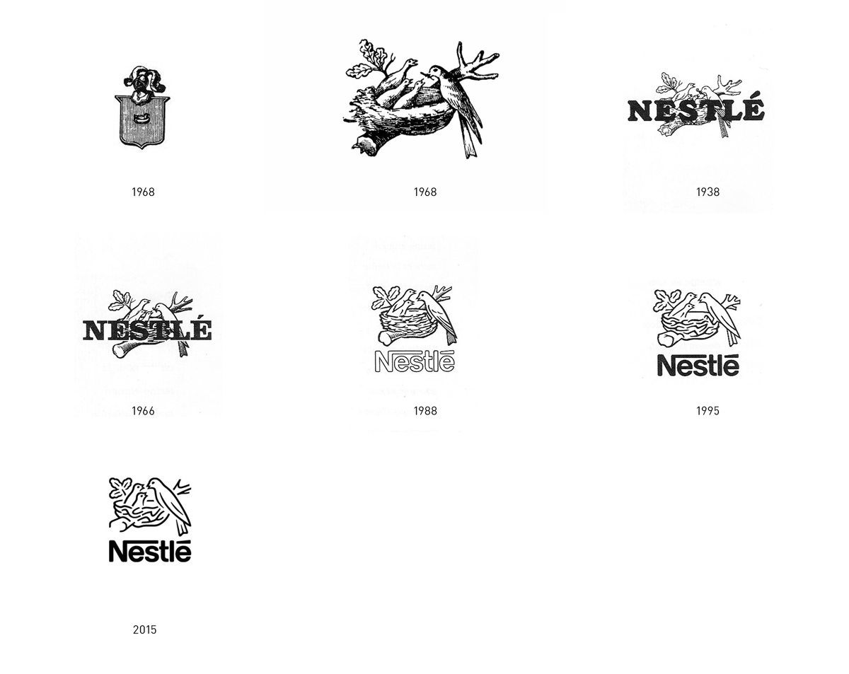 Тенденция визуального взросления логотипов Nestle